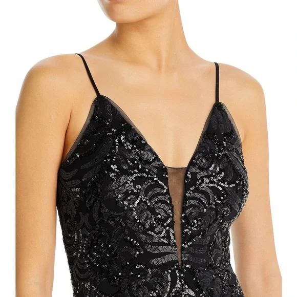 Aqua sequin gown - Picture 2 of 5